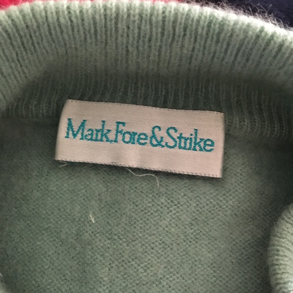 Vintage 100% Cashmere Mock Neck Seam Foam Green Sweater S - Picture 4 of 4